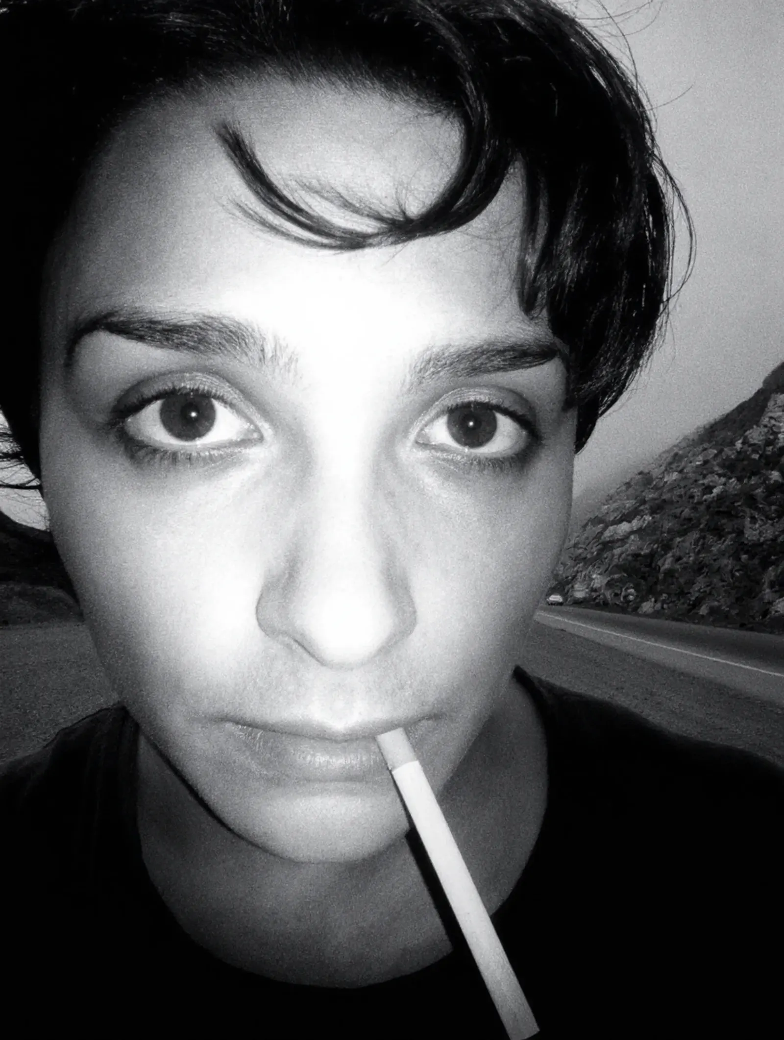 Portrait with cigarette